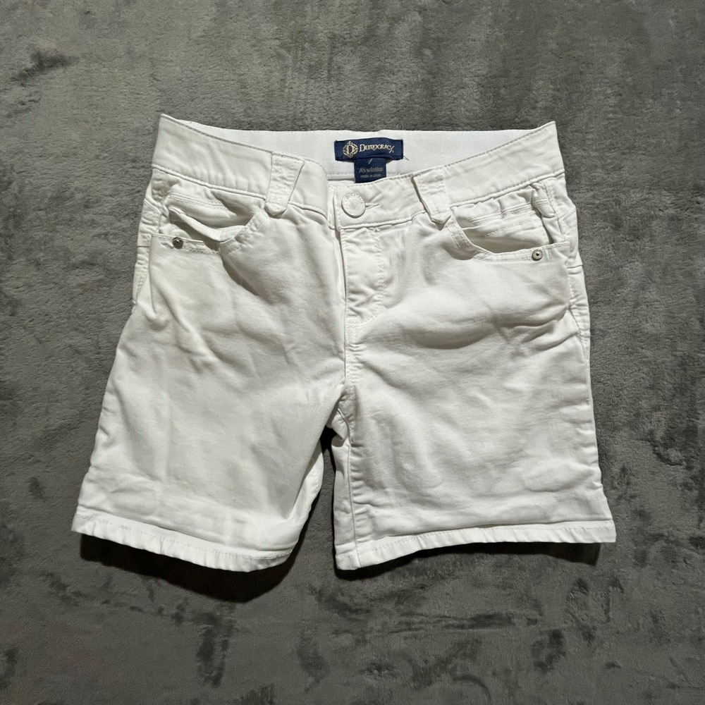Democracy Denim Shorts Womens 4 White Ab Solution B812ZSOW Bermuda Stretch